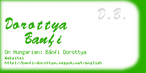 dorottya banfi business card